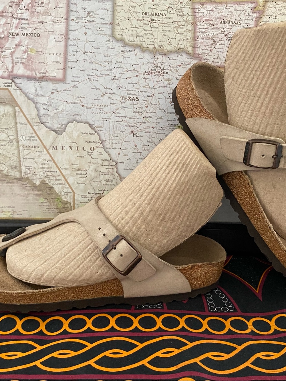 Pre-owned Birkenstock Gizeh Nubuck Leather Women's Sandals Sz 38/7
